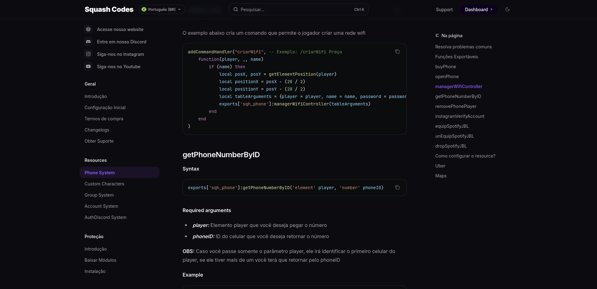 Portal de Documentação da Squash Codes