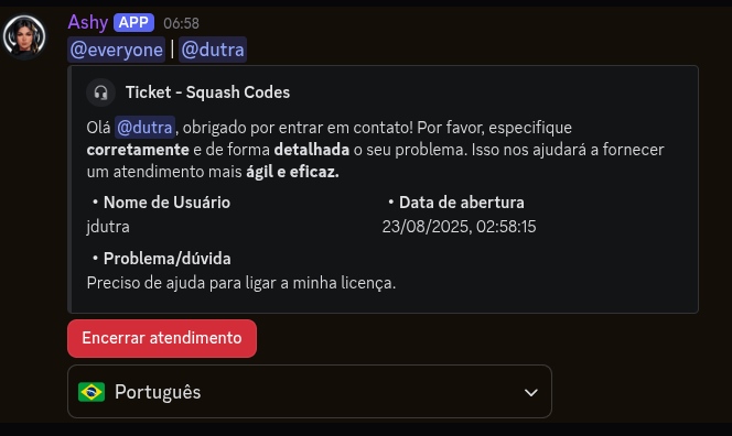 Discord Ticket Support